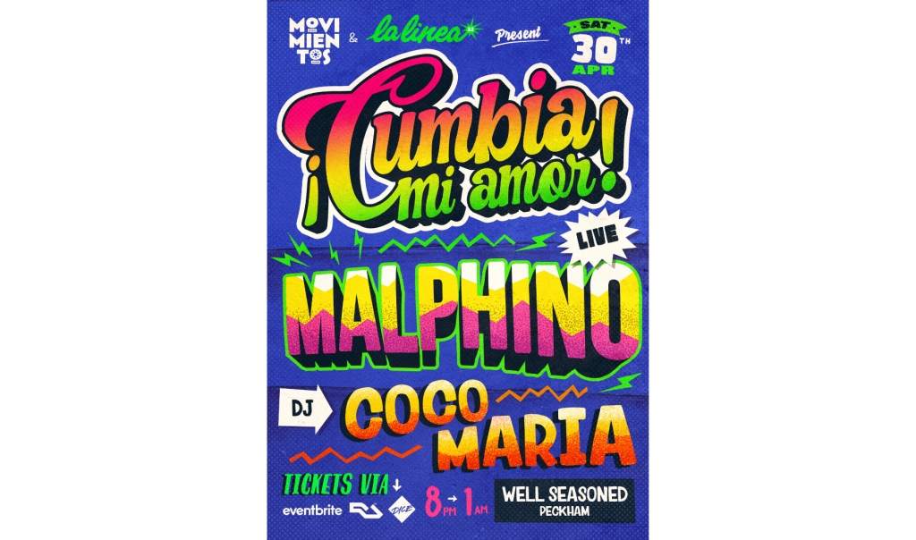 ¡Cumbia, Mi Amor! ft Malphino & DJ Coco Maria Flyer