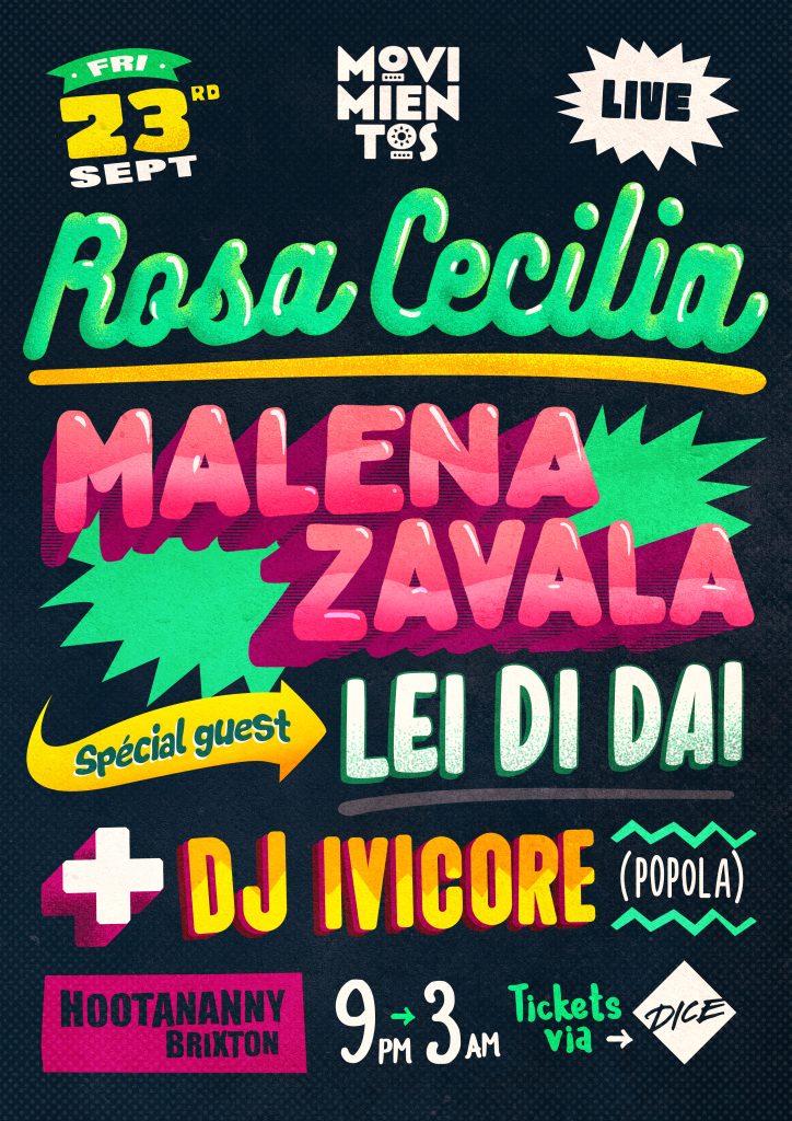 Movimientos presents: Rosa Cecilia + Malena Zavala + Lei Di Dai (Brazil) Featured Image