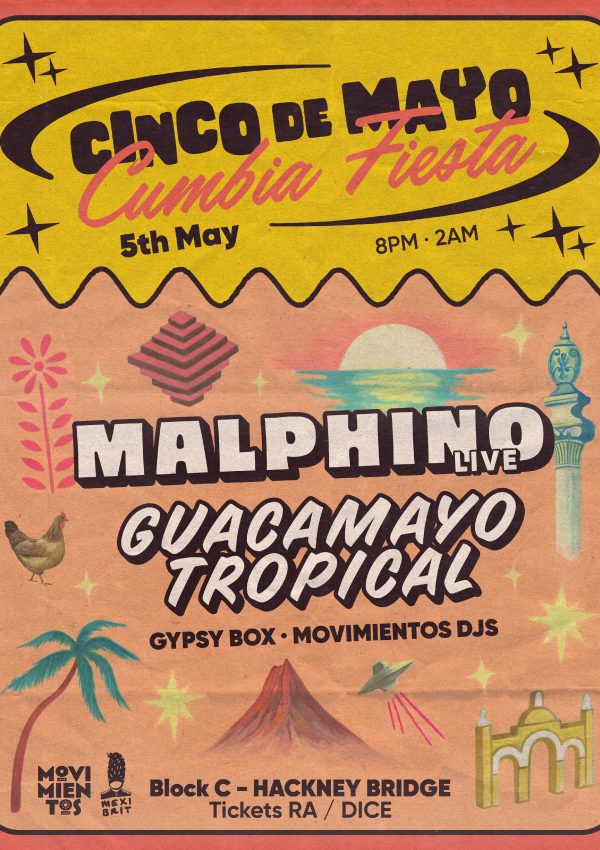 Cinco de Cumbia: Malphino (live), Guacamayo Tropical, Gypsy Box Featured Image